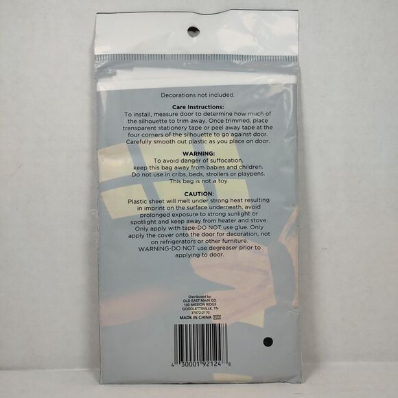 Happy Halloween Gnome Wizard Bats Black Cat Jac-o'-Lantern Door Cover 30" x 72" - Picture 4 of 6